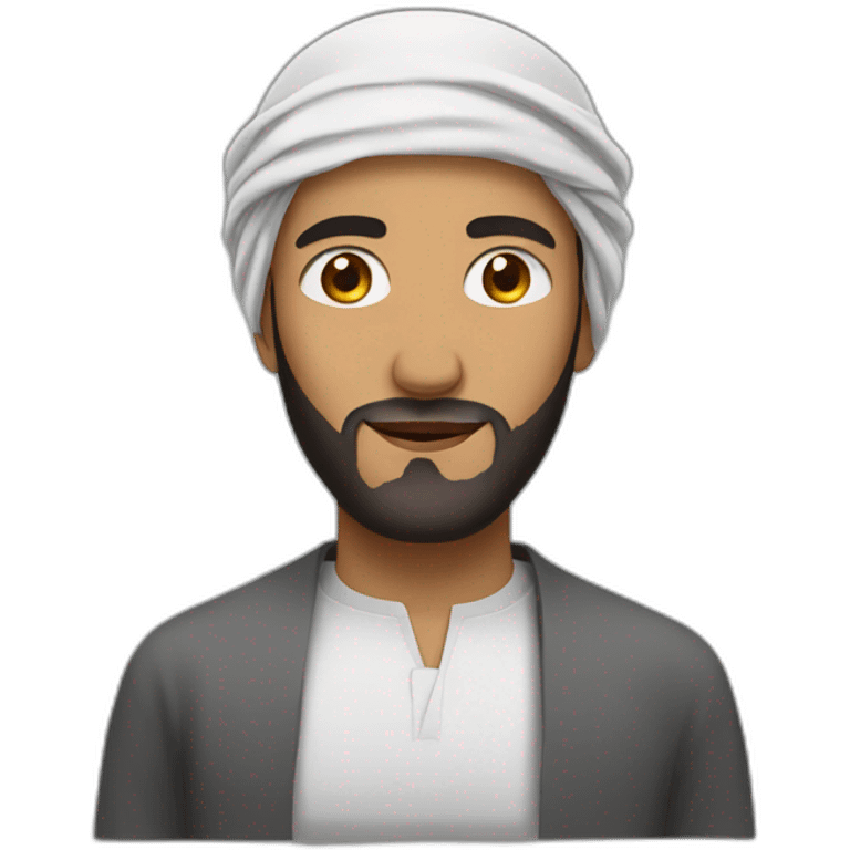 muslim man withoout face emoji