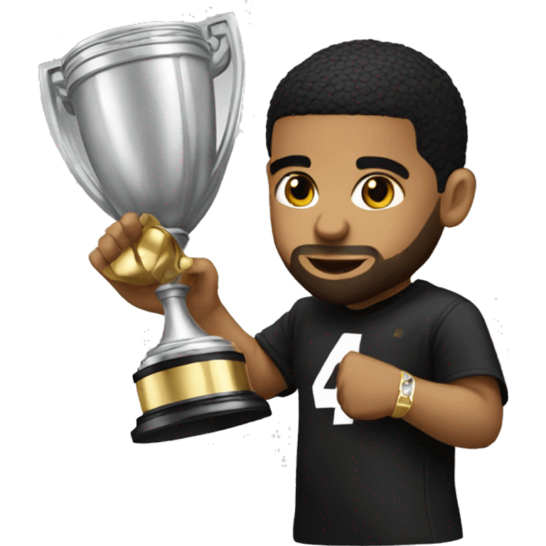 Drake holding championship  emoji