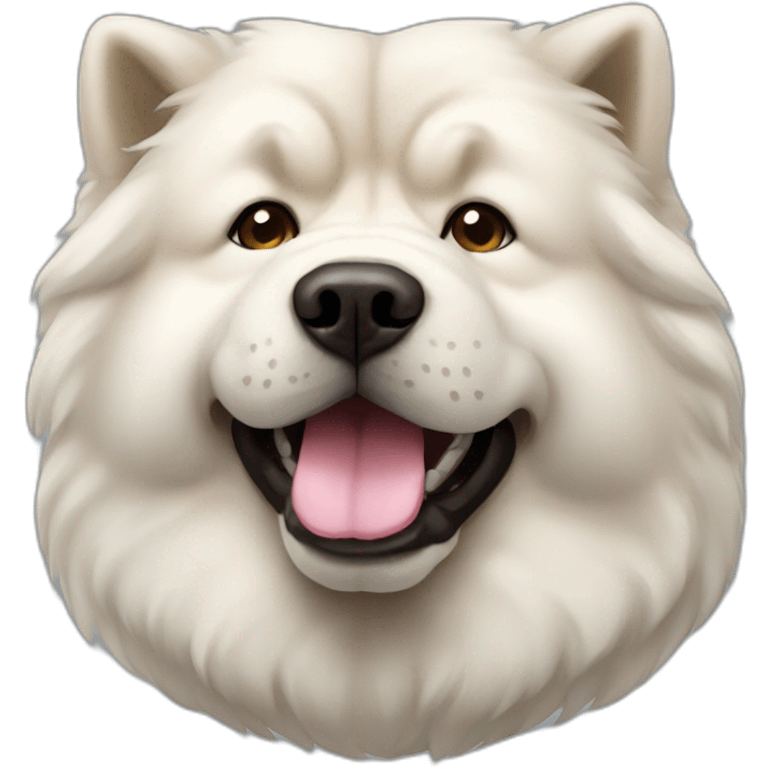 White Chow chow emoji