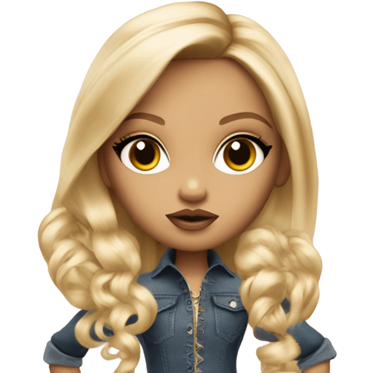 Blonde bratz doll emoji