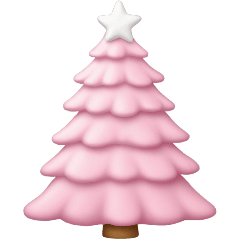 pastel pink christmas tree emoji