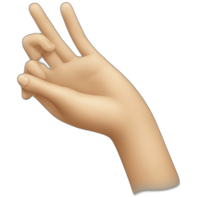 hand shaped as the letter G emoji