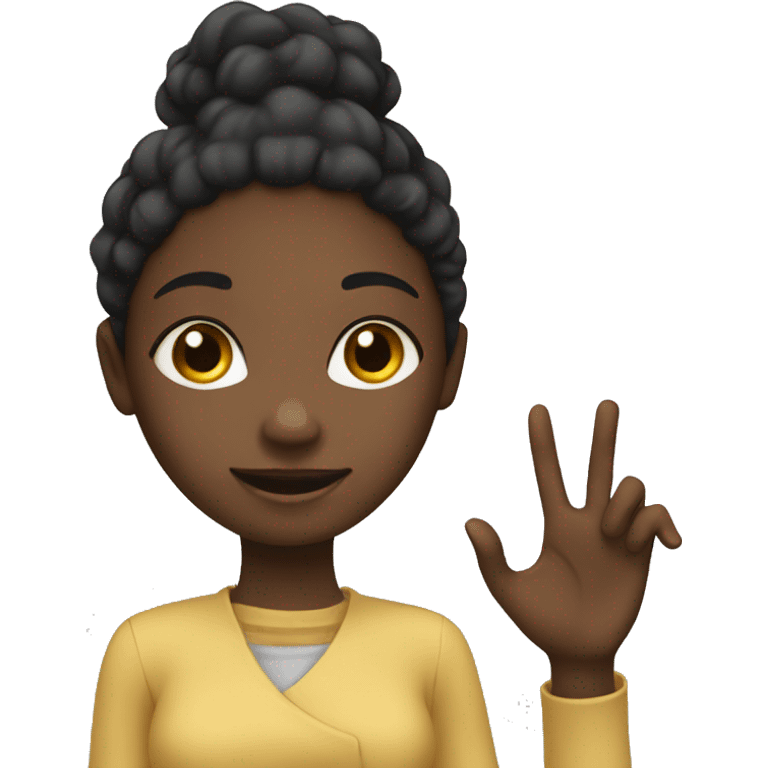 black girl with hand out approve emoji