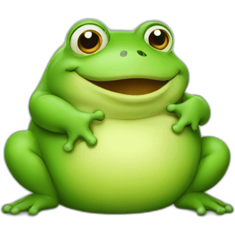 fat frog with thumb up emoji