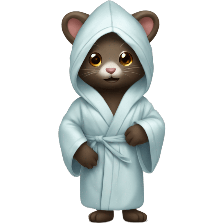 mink in a silk robe emoji