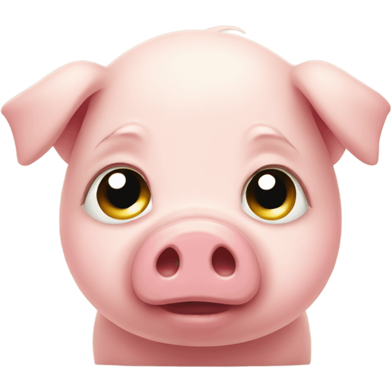 Cute pig sad with tears emoji