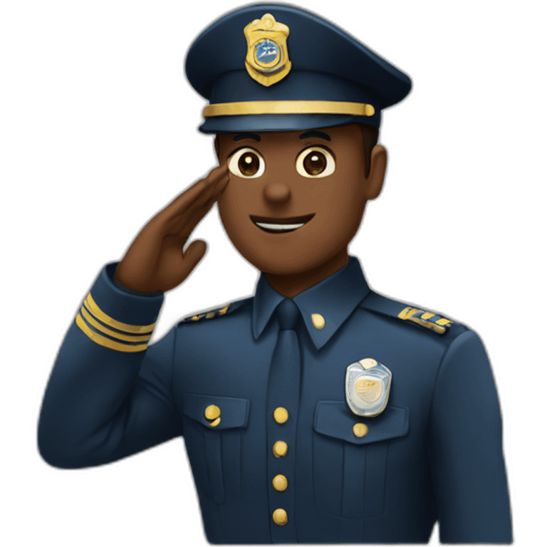 Officer salutating emoji