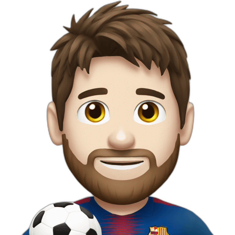 Messi with World Cup emoji