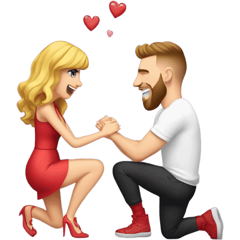 Travis kelce proposing to Taylor swift emoji