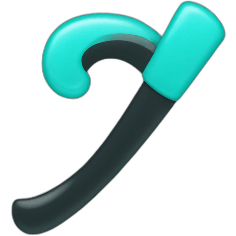 black lowercase letter t with a turquose cursor bar to the right of it emoji