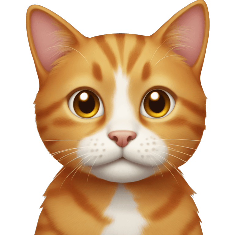 A cute ginger cat with brown eyes emoji