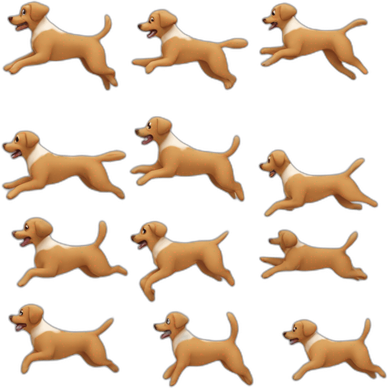 Dog jump emoji