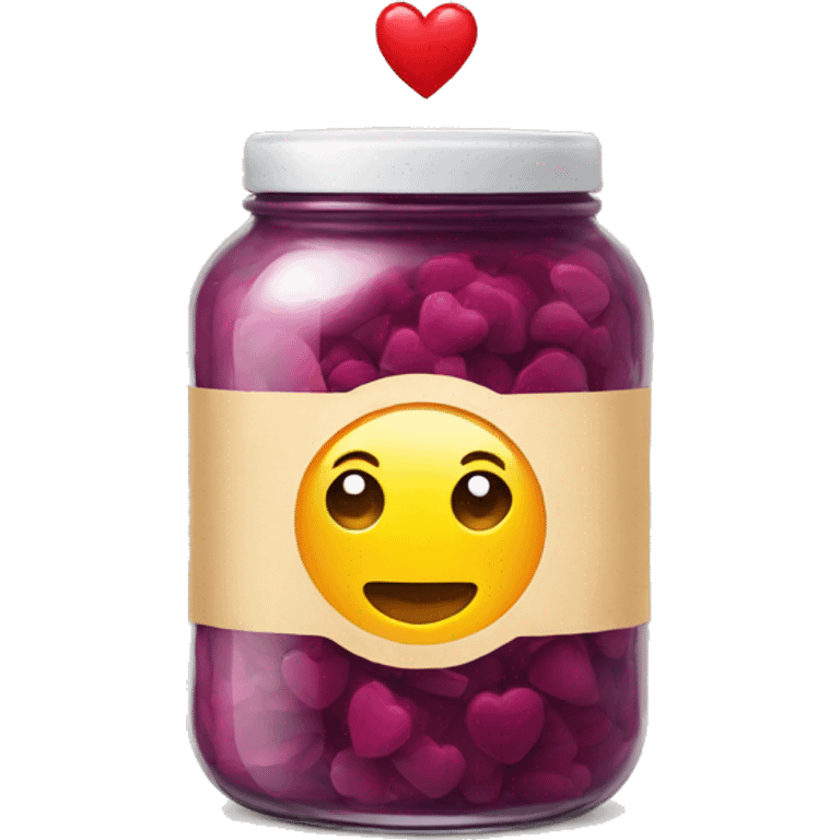 jar with a heart label on it  emoji