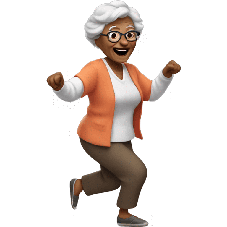 Grandma dancing emoji