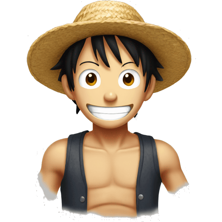 Luffy with straw hat emoji