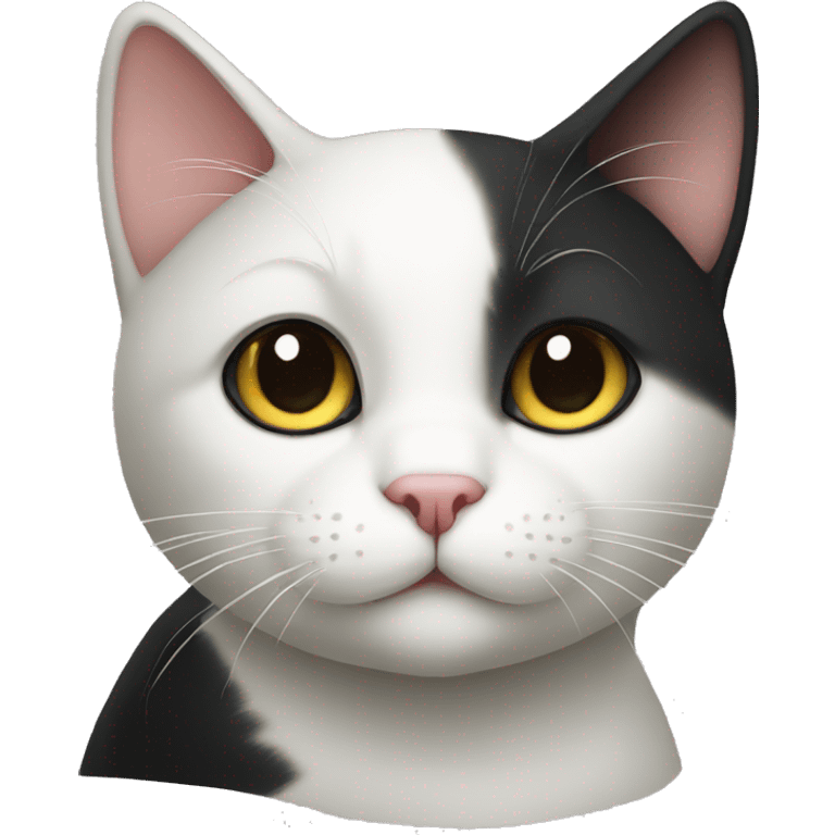 Black y white cat emoji