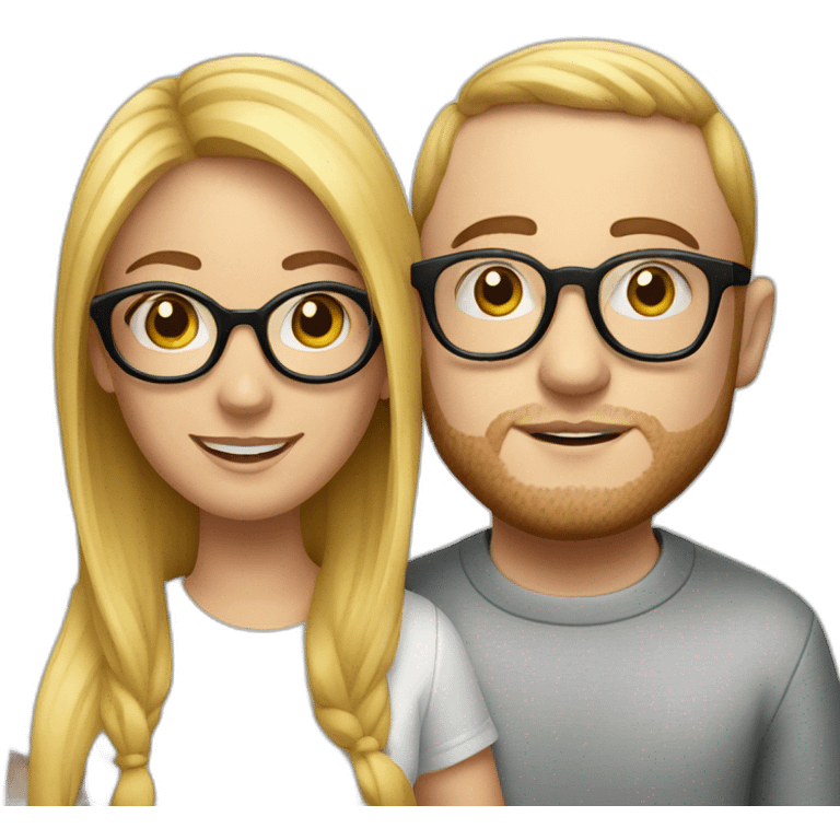 Mac Miller With a blond girl with glasses emoji