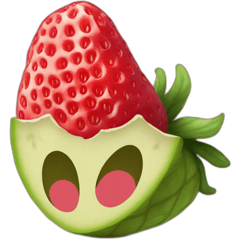 caca sur fraise emoji