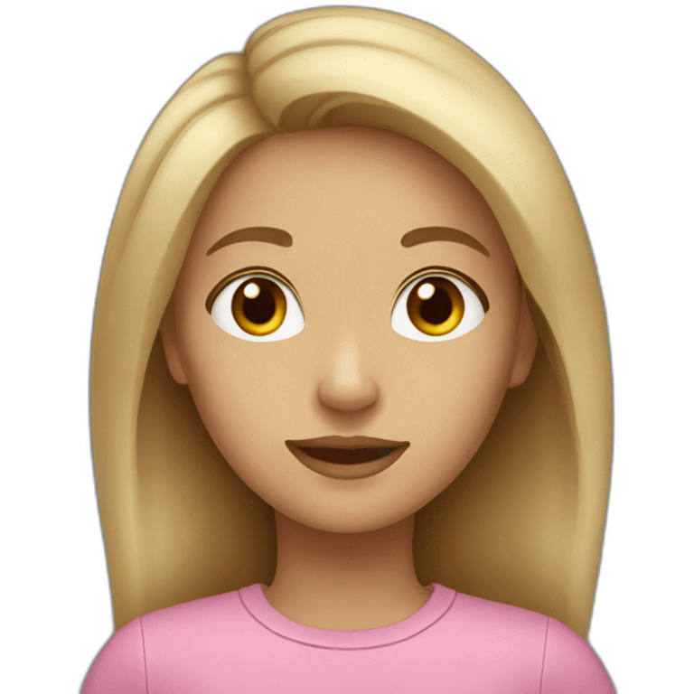 Girl with dark blonde hair emoji