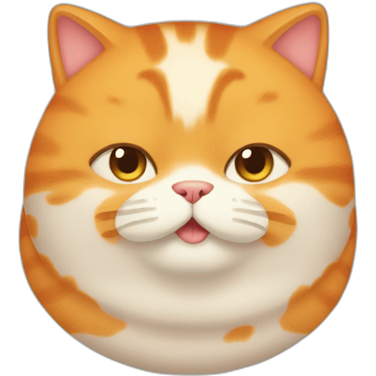 fat orange cat emoji