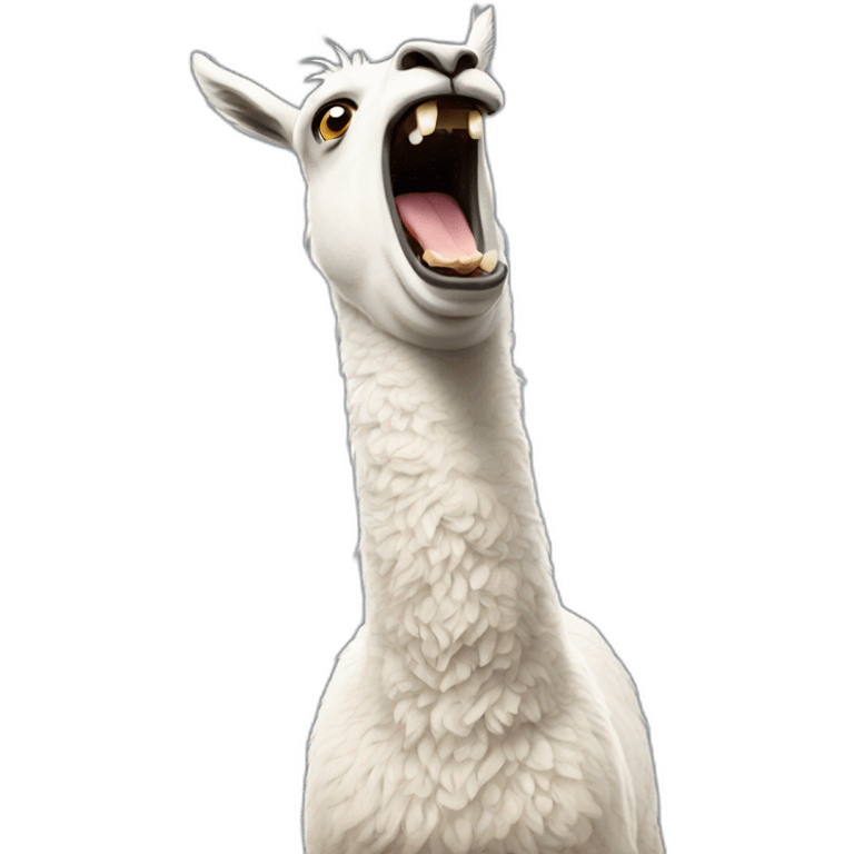 Screaming llama emoji