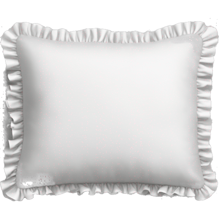 white pillows with ruffles emoji