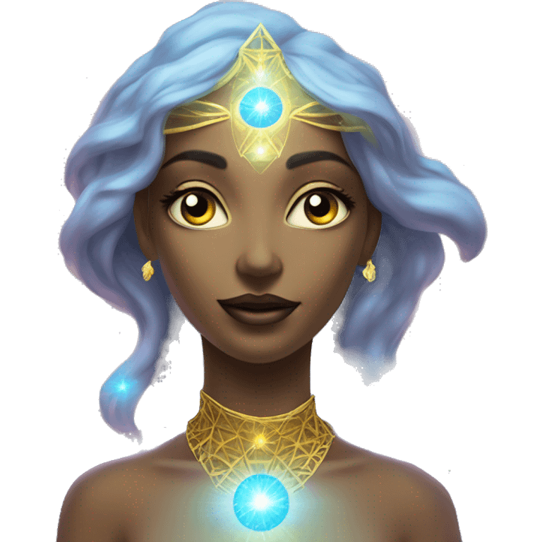 Pleiadian radiant glowing diva woman female third eye emoji