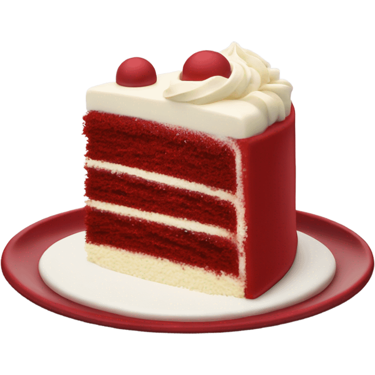 Red velvet cake emoji