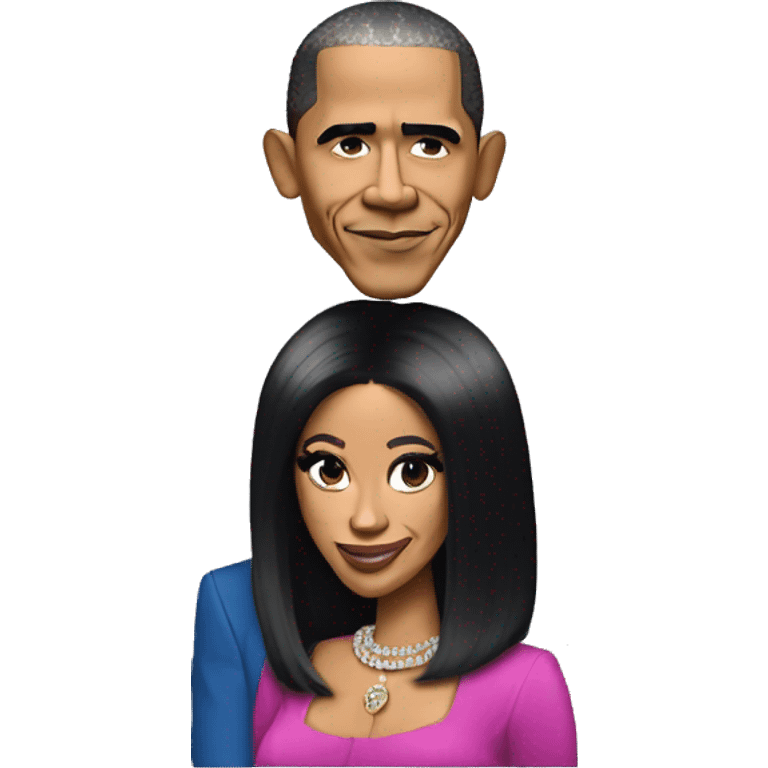 Obama with cardi B emoji