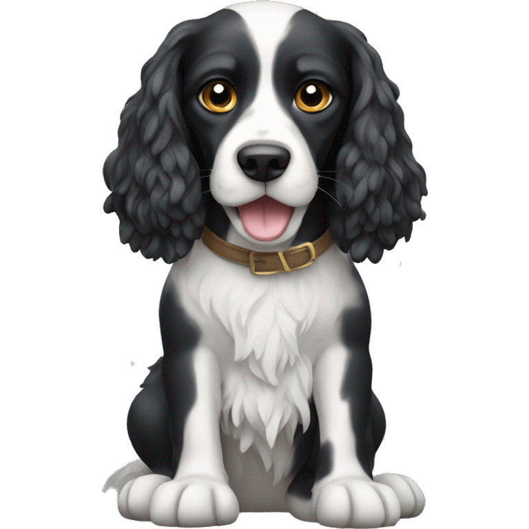 spaniel with a spray in pats emoji