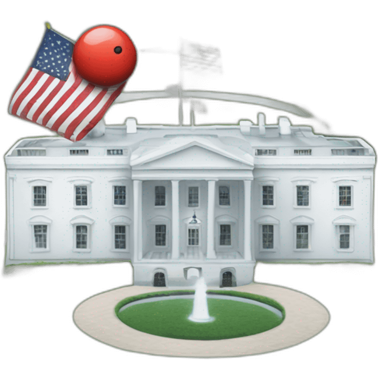 red button white house emoji