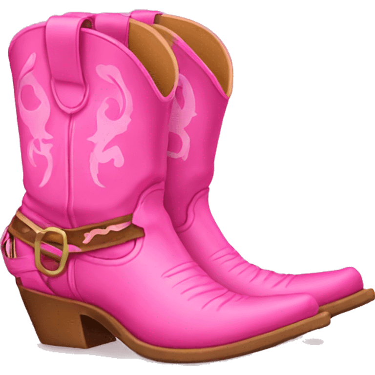 pink cowgirl boots emoji