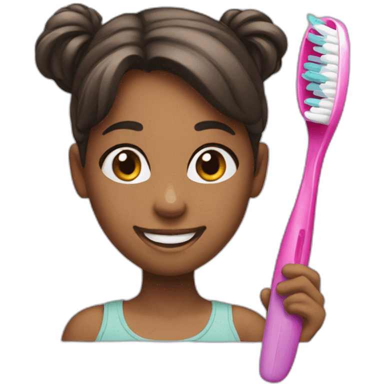 Girl Toothbrush emoji