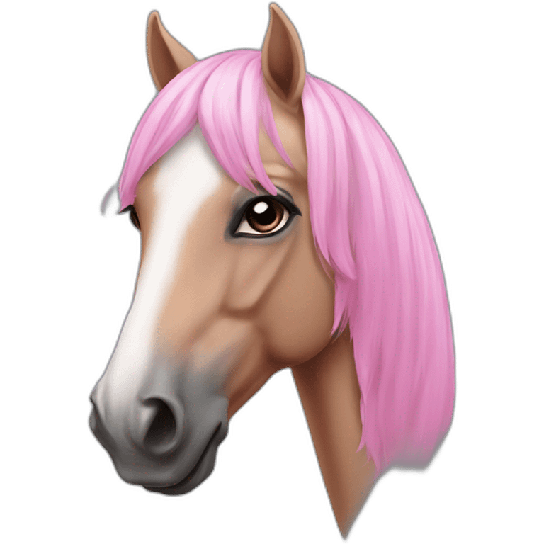 fleabitten arabian horse nose is pink emoji