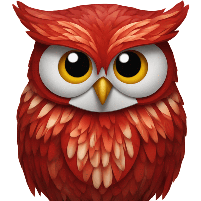 real owl red emoji