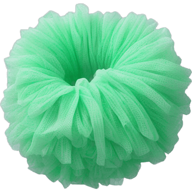 Synthetic mesh loofah emoji