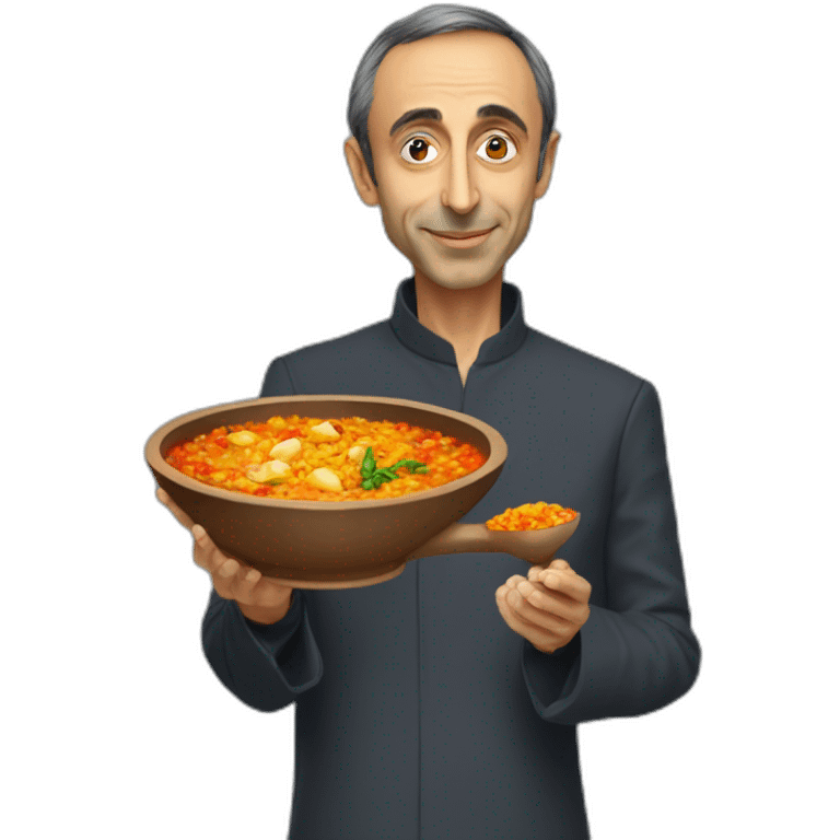 Éric Zemmour with a tajine  emoji