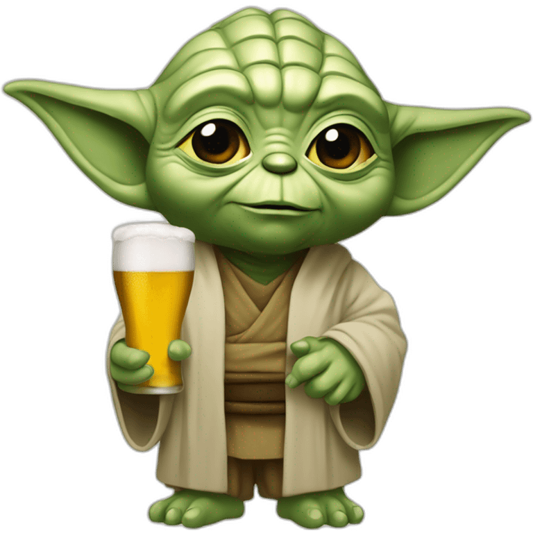 Yoda qui boit une bière emoji