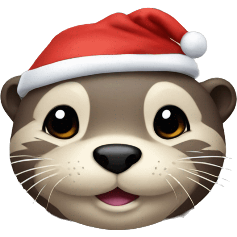 The otter emoji but I want it with a red scarf and a Santa hat  emoji