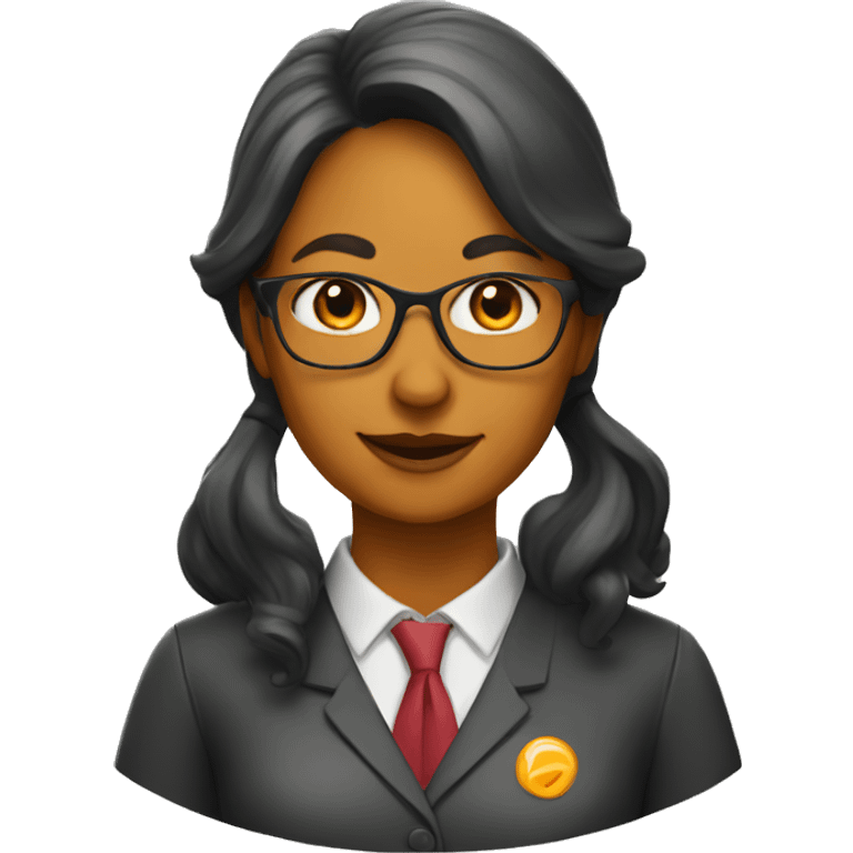 A woman fox as a teacher emoji