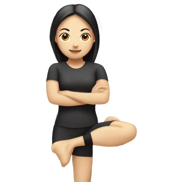 Pilates Asian girl emoji