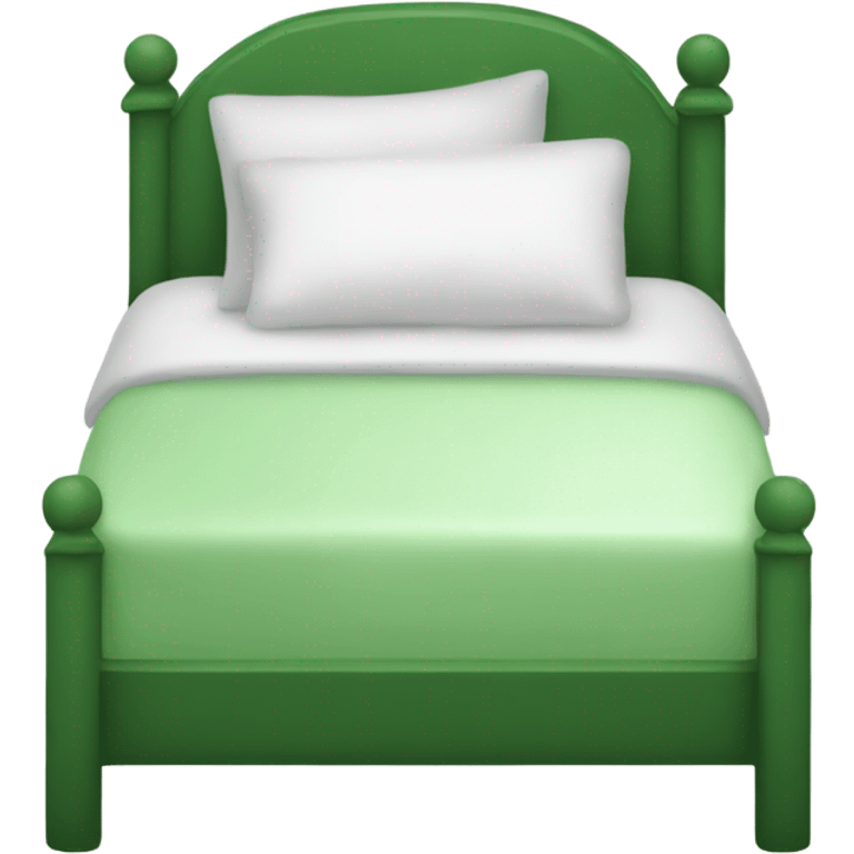 Green and white bed emoji