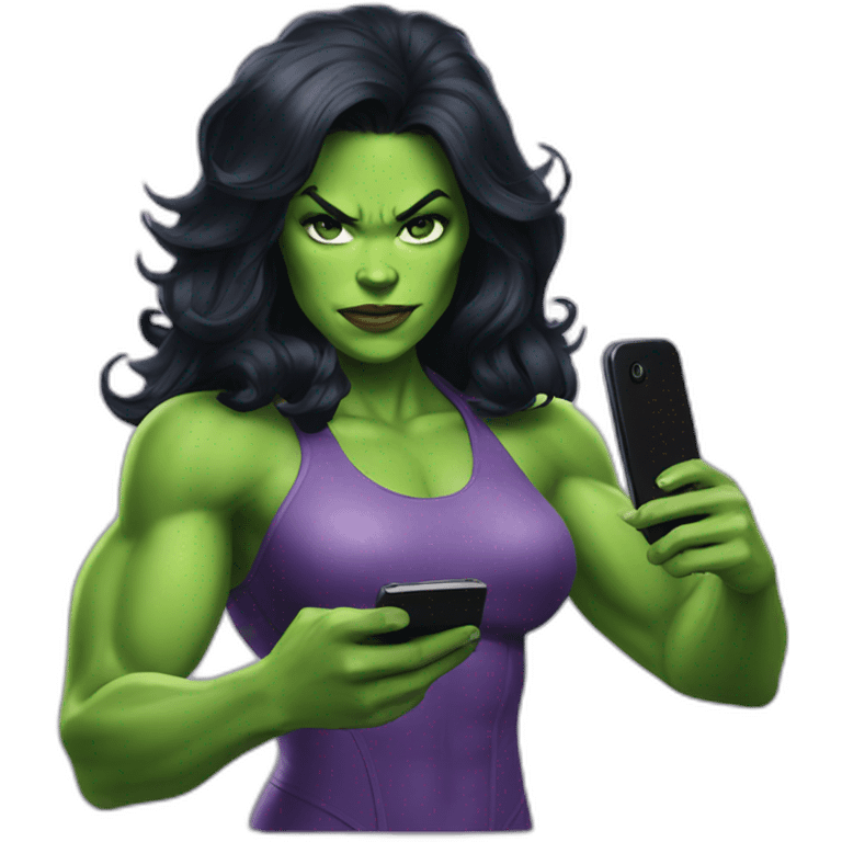 She-Hulk with phone emoji