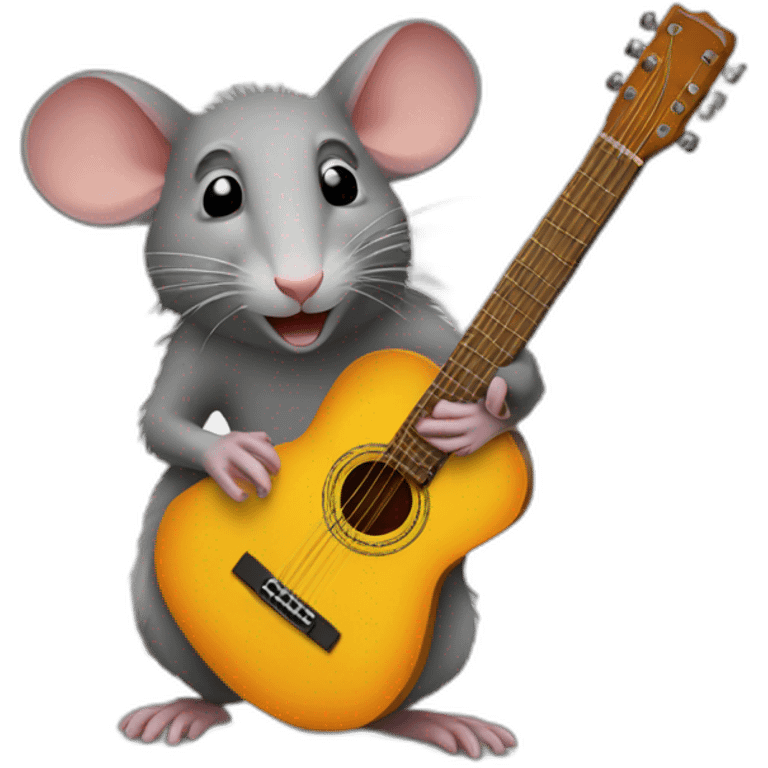 rat avec une guitare emoji