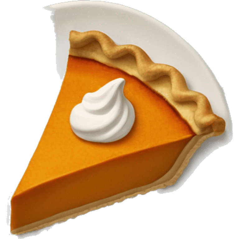 Slice of pumpkin pie emoji