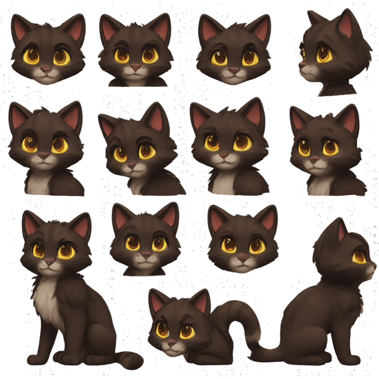 Anthro Shy Cute Cool Edgy Pretty Dark Brown Furry Feline Animal Anthro Sona emoji