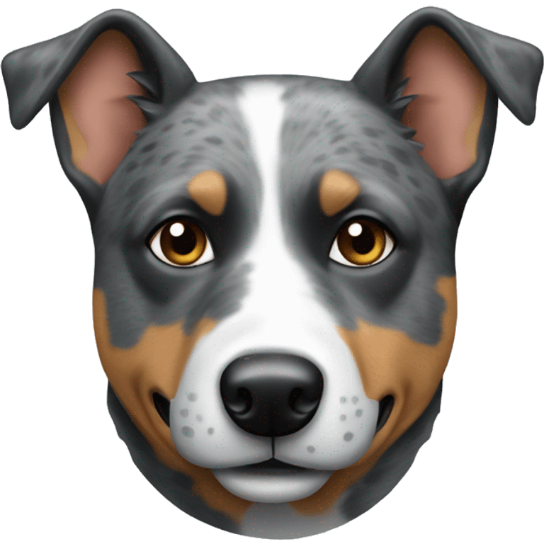 grey and black cattle dog emoji