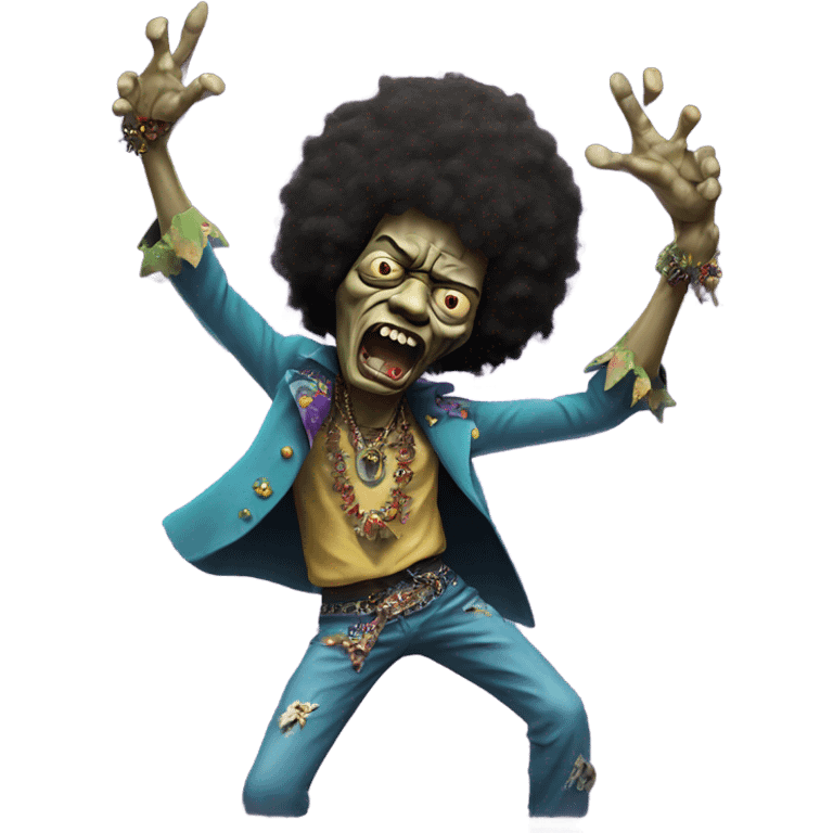 jimi hendrix zombie dancing emoji