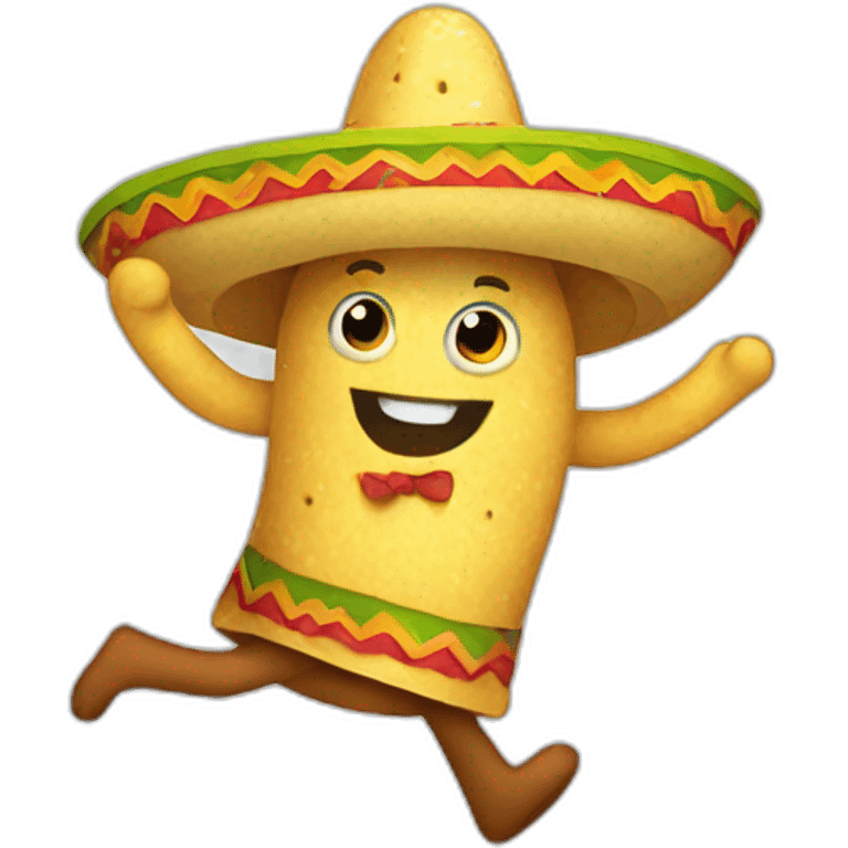 Happy mexican taco dancing emoji