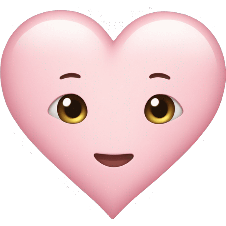 Cute light pastel pink heart emoji